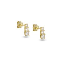 Orecchini Dilvdò Donna Drop Stud in Argento Zircone ORTROB